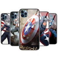 captain america anime style phone case cover for iphone 12 pro max 11 8 7 6 s xr plus x xs se 2020 mini black cell shell