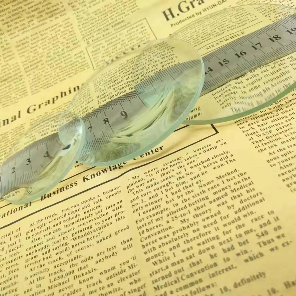 Оптические линзы супер прозрачное двойное Выпуклое стекло диаметр 60 мм фокусное