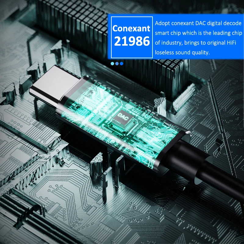 Переходник USB Type-C 2 в 1 USB-кабель для зарядки PD 3 5 мм DAC аудио адаптер наушников Xiaomi