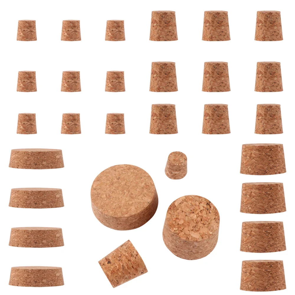 

Cork Bottle Stopper Corks Stoppers Plugs Plug Wooden Wood Tapered Champagne Beverage Bottles Assorted Mini Saver Natural Size