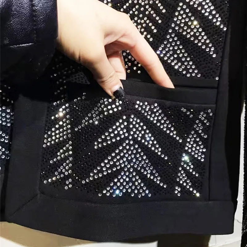 

Punk Diamonds Bling Mens Night Show Wear Coats High Quality Long Sleeve Covered Button Slim Fit Big Size Male Cardigan Jackets