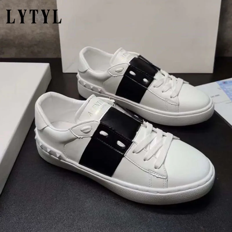 

men's leather small white shoes fashion casual shoes spring and autumn flat shoes men's lovers' leather sports shoe B20-626