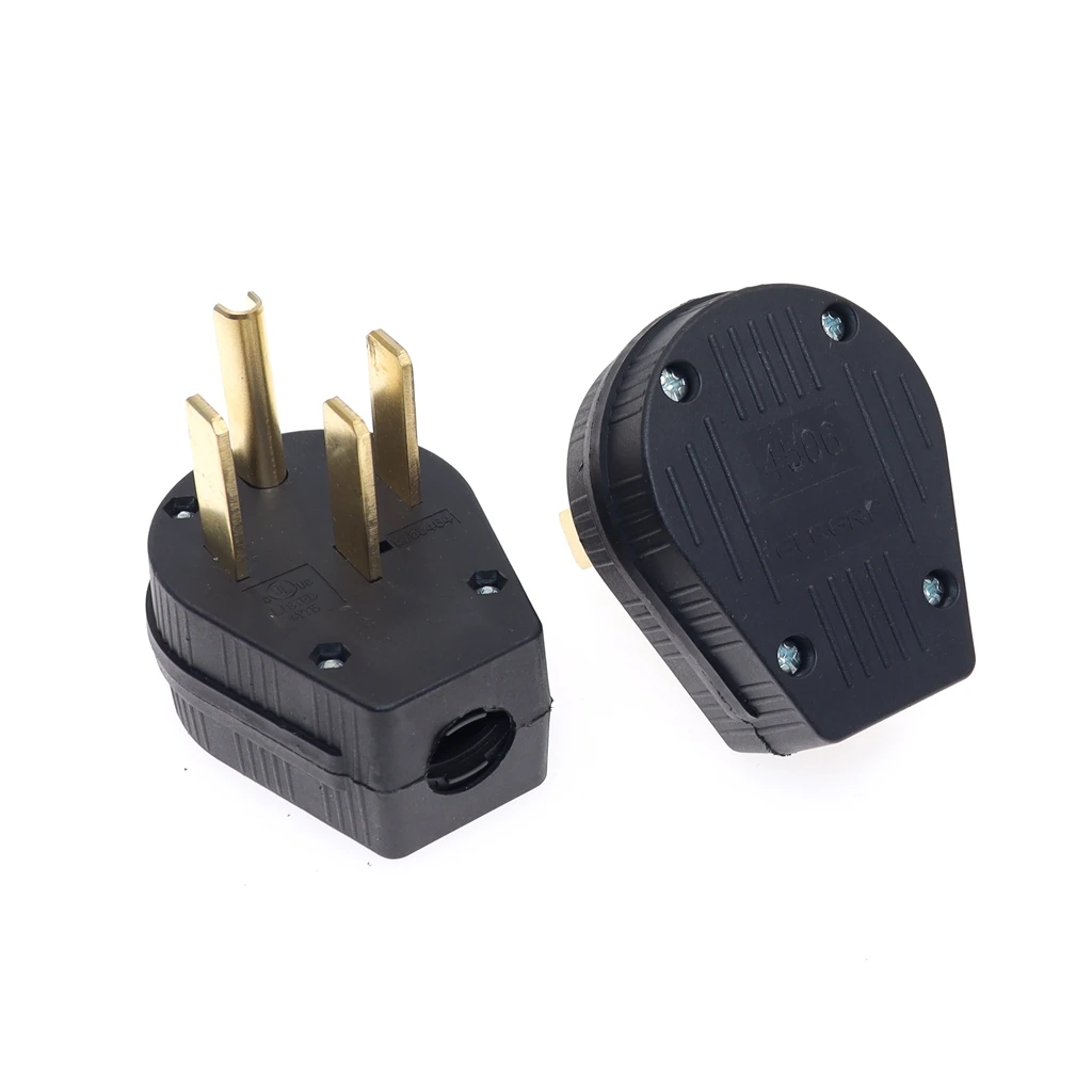 Черный UL 50A 250V 125V NEMA L14-50P промышленный витой замок штепсельная вилка 4-полюсный