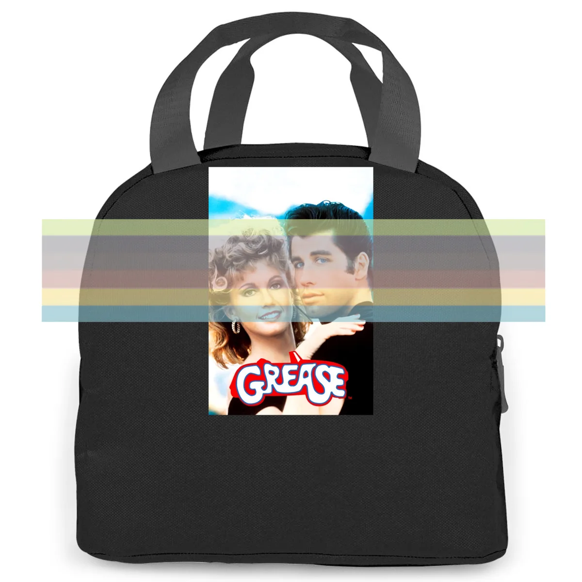 

Grease Travolta Oliva Newton John Bee Gees Andy Gib Avalon New Hot Printing women men Portable insulated lunch bag adult