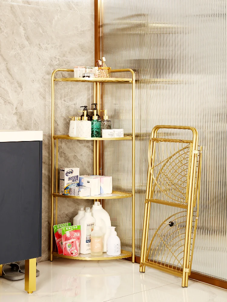 

Bathroom Shelf Triangle Storage Rack Folding Is Convenient and Does Not Occupy Space