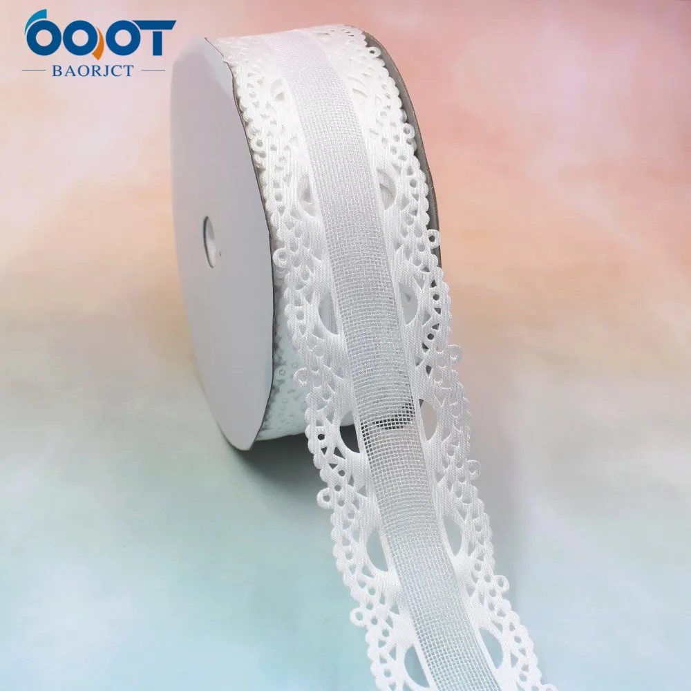 Цветные двусторонние ленты OOOT BAORJCT L-20401-191 38 мм 5 ярдов полые цветы аксессуары для