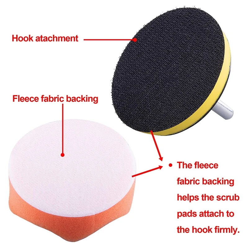 

Car Polishing Pad Kit3 Inch Buffing Pads Sponge Polishing Pads Foam Buffer Polish Pads Car Polisher Attachment for Drill