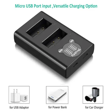 Аккумулятор 1680 мАч для GoPro Hero5 Hero6 Hero7 черный probty