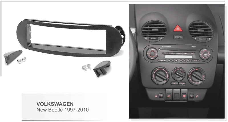 Переходная панель с одним разъемом Din для Volkswagen VW New Beetle 1997-2010 радио DVD стерео CD