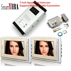 Проводной 7 дюймов дверной звонок TFT безопасности Системы домофон домашняя Ночное видение системы наблюдения для умного дома