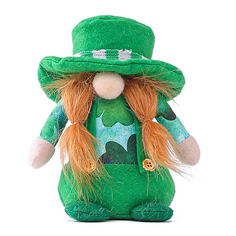 

1 PCS St Patricks Day Gnome Swedish Tomte Scandinavian Nisse Plushie Lucky Toys Lovely Plushie Ideal Gift for family