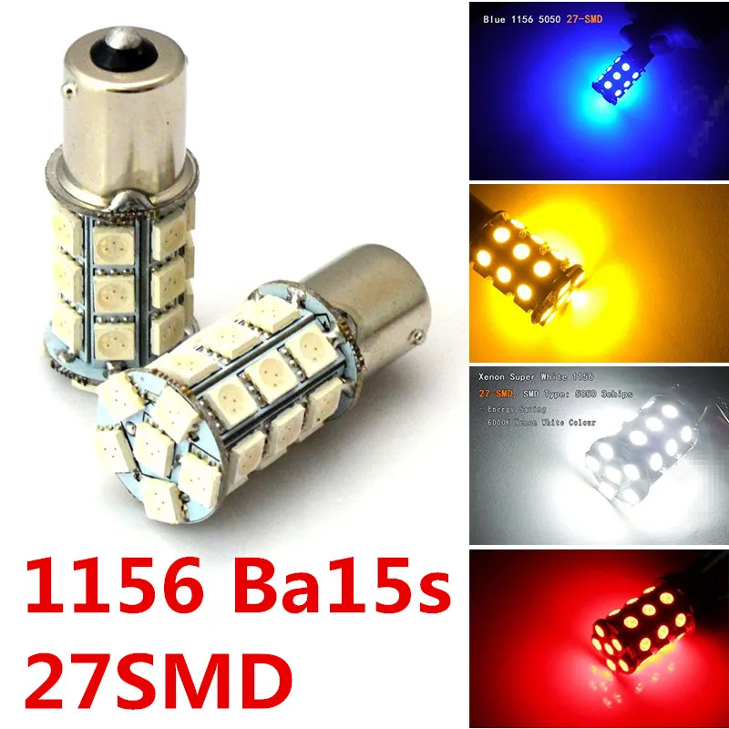 1156 P21W BA15S 1141 27 SMD 5050 светильник для указателей поворота стояночный фонарь стоп
