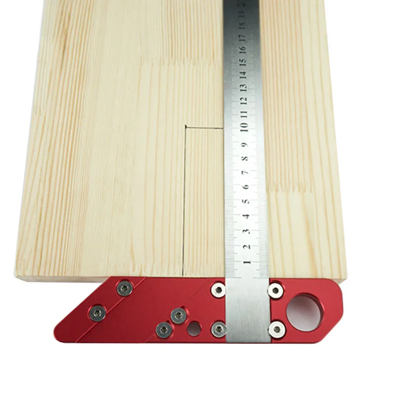 

Woodworking Scribe 45 Degree Angle Round Center Line Scribe Wood Ruled Carpenter Round Heart Ruler Layout Gauge Woodworking Tool