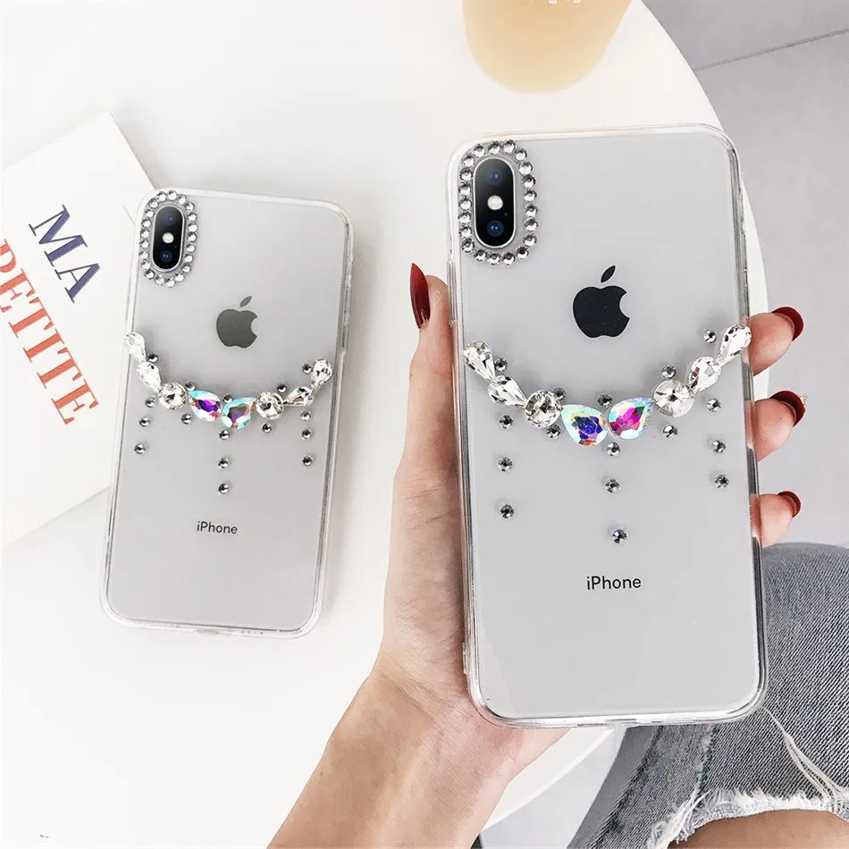 KJOEW мягкий чехол для iPhone XR X 8 7 6s Plus, блестящий прозрачный ТПУ для iPhone XS MAX, чехол для телефона, чехол для телефона