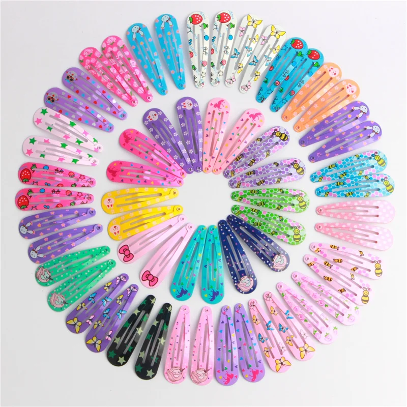 

20Pcs/Lot Hair Accessories Candy Color Dripping Hair Clip Princess Barrette Korean Hairclip Cartoon Headdress Hairpins for Girls