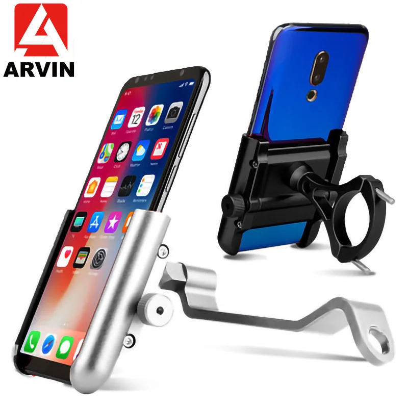 

ARVIN Aluminum Motorcycle Bicycle Phone Holder bracket 4-6.7 inch phone stand bike handlebar Rearview Mount for iphone 8plus X