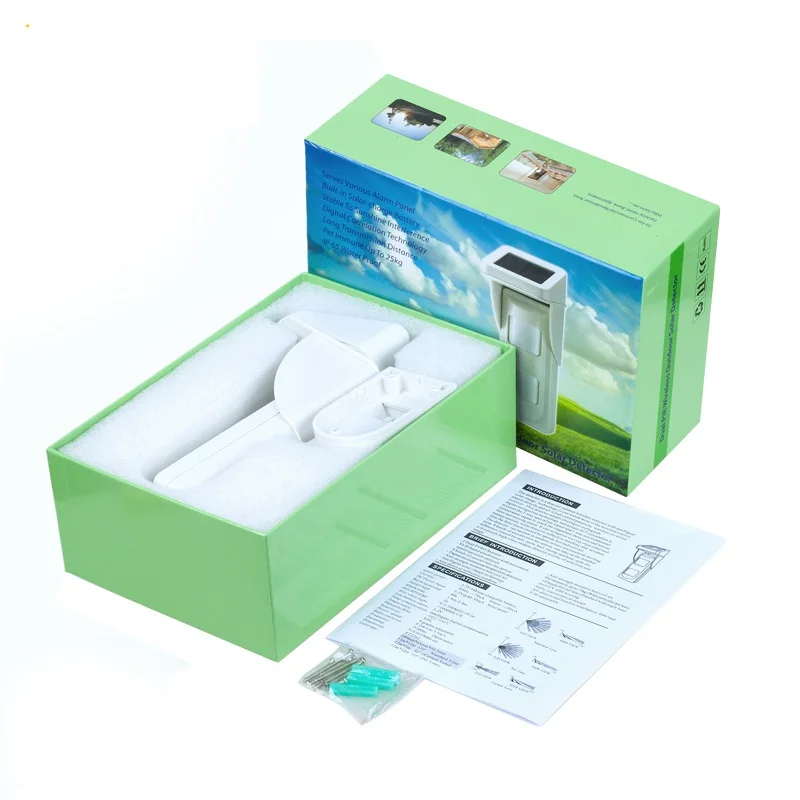 

Outdoor Solar Power Wireless Dual PIR Motion Sensor 433MHz Wireless Solar Infrared Movement Detector Pet Immune Motion Sensor