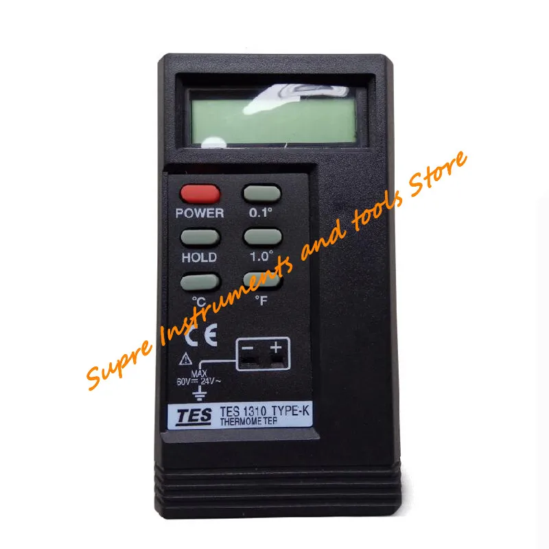 TES1310 цифровой термопары типа K с зондом T1 & T2 двойной дисплей Разрешение выбор