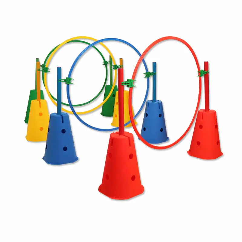 

Детское уличное комнатное оборудование для тренировок, 28 шт. регулируемых препятствий с кругами и ведрами