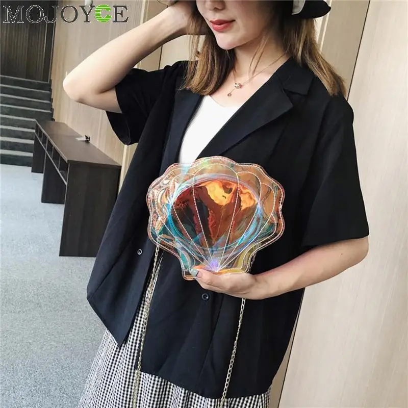 Модная лазерная сумка на плечо с цепочкой, сумочка для девочек, женская сумка через плечо, мини сумка-мессенджер