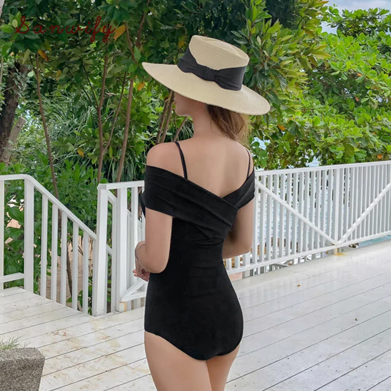 

Korean Style Piece Swimwear Women Solid Swimwear Push Up Swimsuit High Quality Bathing Suit Sexy Beachwear 2020 New