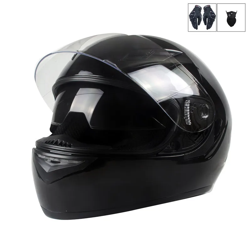 ABS Material  Full Face Motorcycle Helmet Riding Helmets Professional Racing DOT Helmet Double Lens M L XL XXL