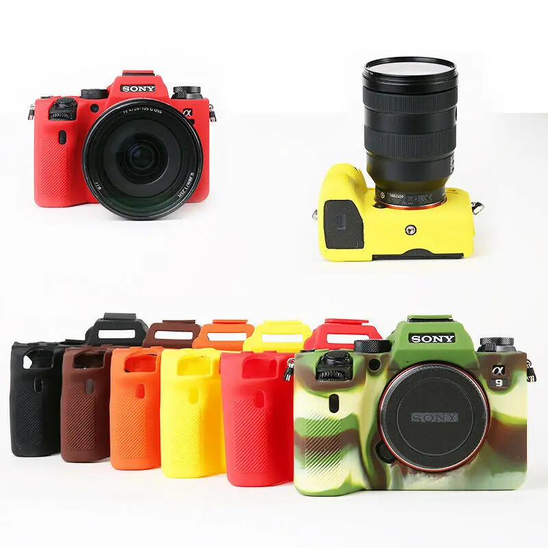 Мягкий силиконовый резиновый армированный чехол сумка крышка кожи DSLR Защитные