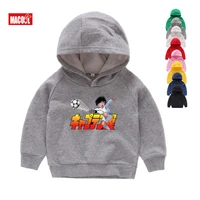 anime captain tsubasa hoodies sweatshirts children leisure long sleeves hoodies boy football motion hoodies clothes 2t 8t