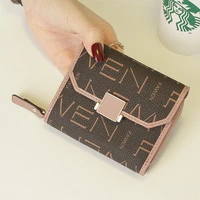 2021 new fashion leather womens small wallet female short wallet leather cowhide multi card position card wallet wallet purse