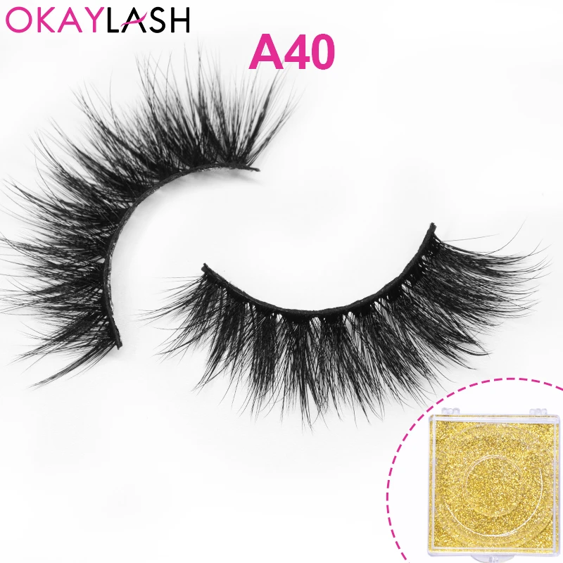 OKAYLASH 1 пара/Чехол высокая 3D искусственная норка натуральная пушистая ткань