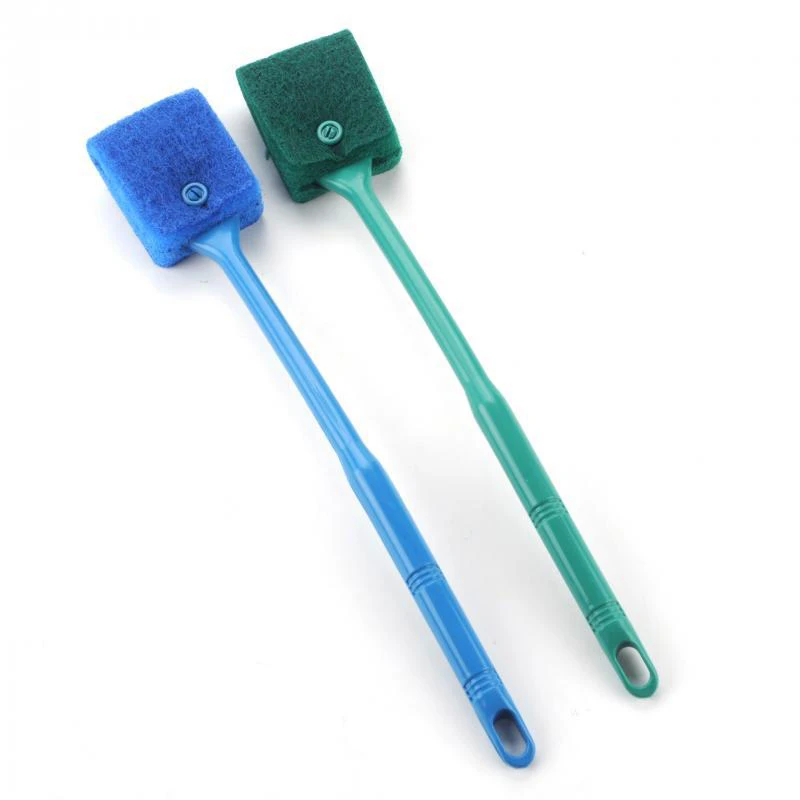 

Fish tank long handle brush double-sided cleaning brush aquarium tank wiper