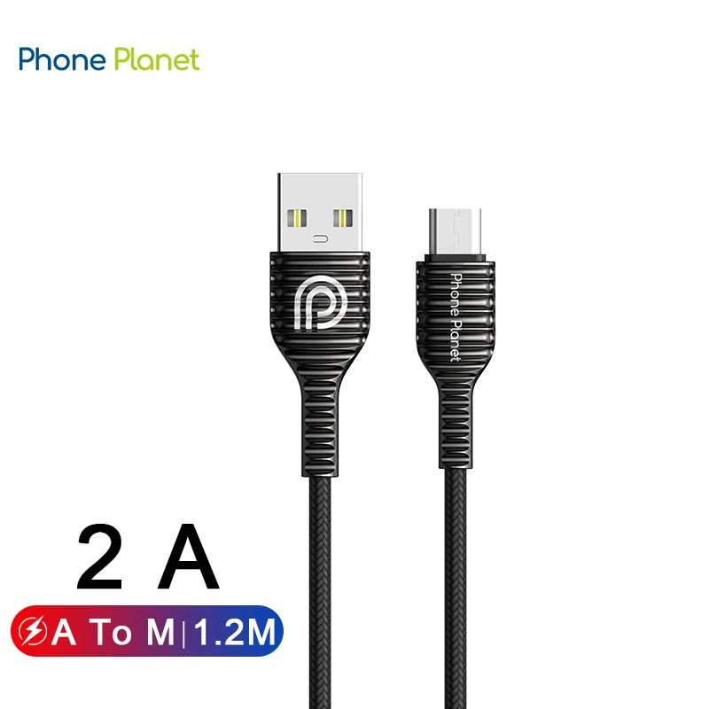 

Phone Planet Micro USB Cable 1.2m PP Yarn Braid Fast Charging Cord For Huawei Xiaomi Samsung Micro USB Mobile Phone Cables