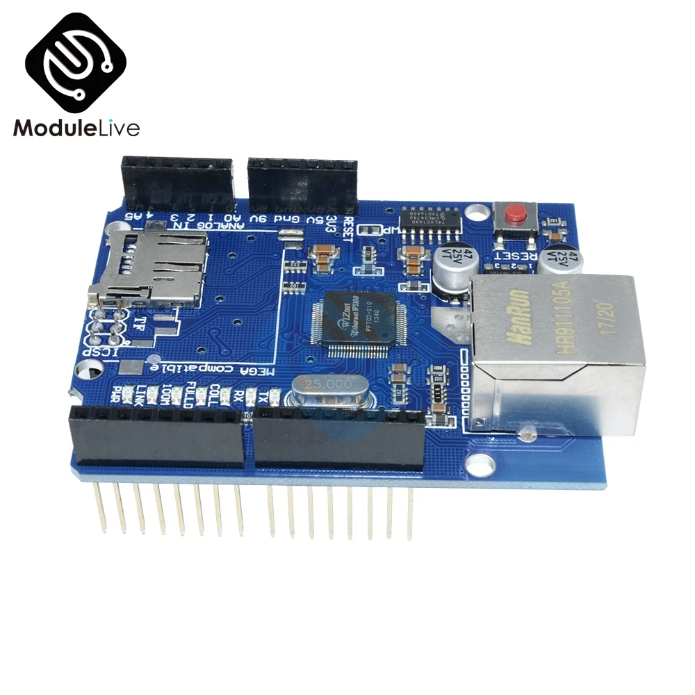 1 комплект W5100 Ethernet щит UNO сетевая плата расширения SD карта для arduino с Mega 2560 R3 Mega2560