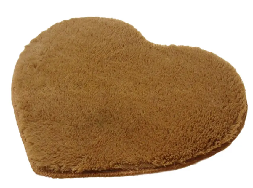 Нескользящий дверной коврик однотонный ковер в форме сердца для кухни гостиной