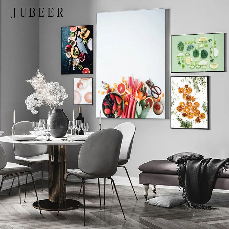 Food Canvas Prints Fruit Vegetable Wall Art Dinner Posters and Decoratrion Picture Kitchen Dining Room Restaurant Decor | Дом и сад