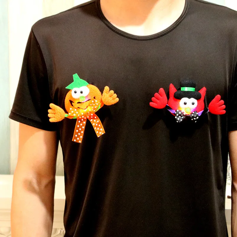 Хэллоуин неоновая булавка вечерние украшения из ткани сверкающие