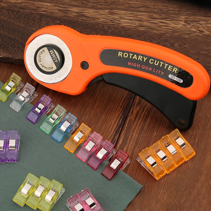 45mm Rotary Cutter With 5 pcs Replacement Blades For Scrapbooking Quilting Sewing Arts & Crafts | Дом и сад