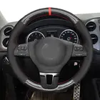 Ручное шитье, черная замшевая модель для Volkswagen VW Tiguan Golf Plus Passat CC Jetta Sharan EOS Caddy