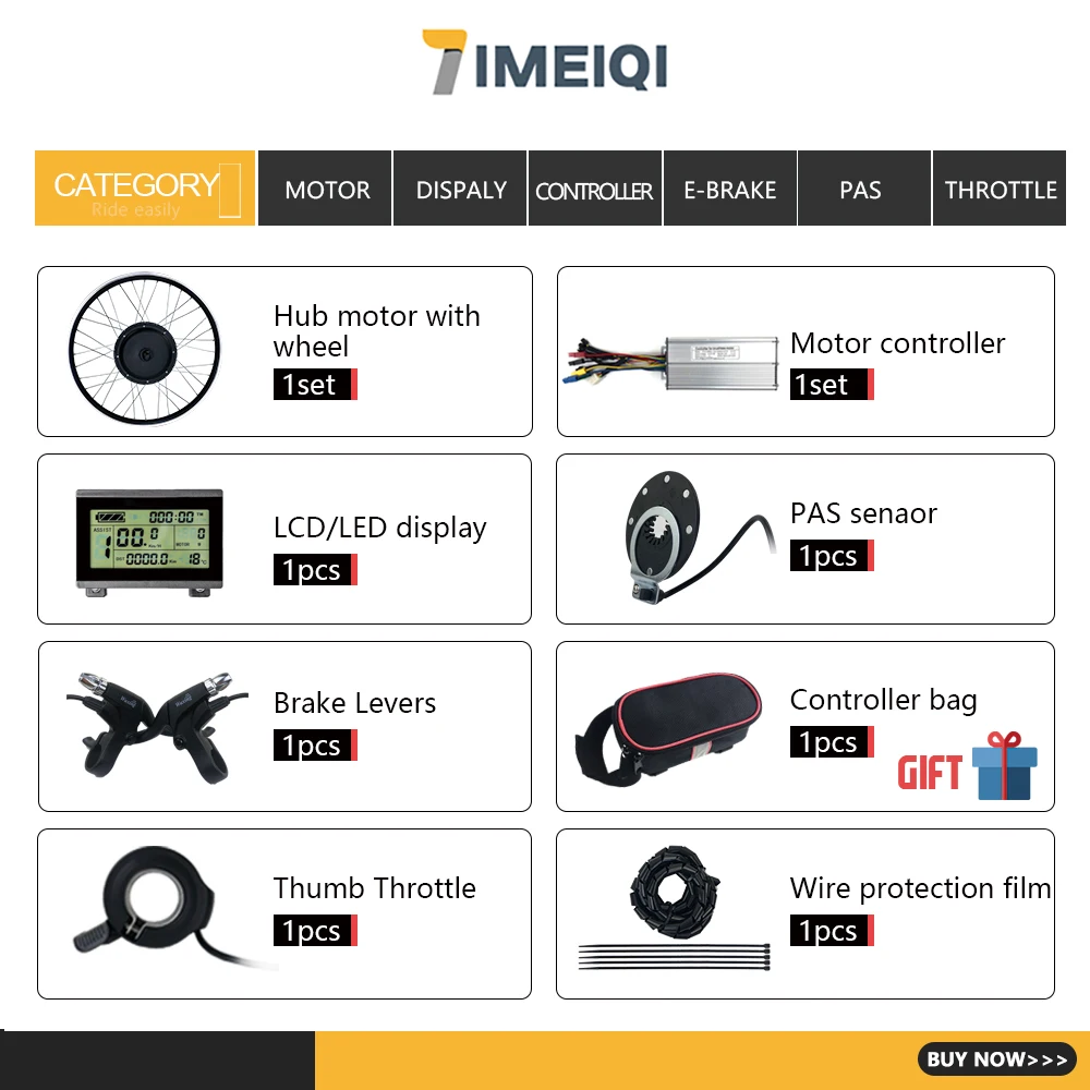 Online Elektrische Bike Conversion Kit 48V 1500W Rad Hub Motor 20 24 26 27,5 28 29 Zoll 700C Vorne Ebike Motor Rad Für Ebike Motor Kit
