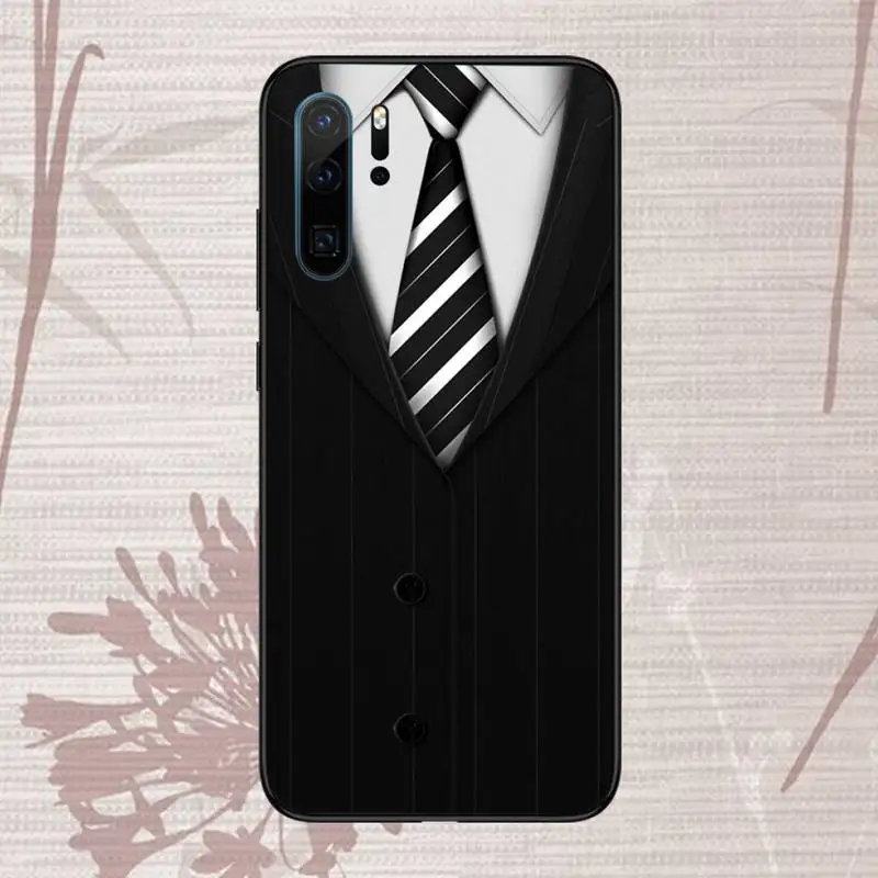 

Man Suit Shirt Tie Phone Case For Huawei honor Mate P 9 10 20 30 40 Pro 10i 7 8 a x Lite nova 5t