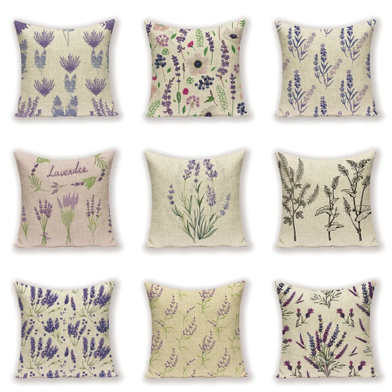 Наволочка в рустикальном стиле наволочки лавандового цвета скандинавские для