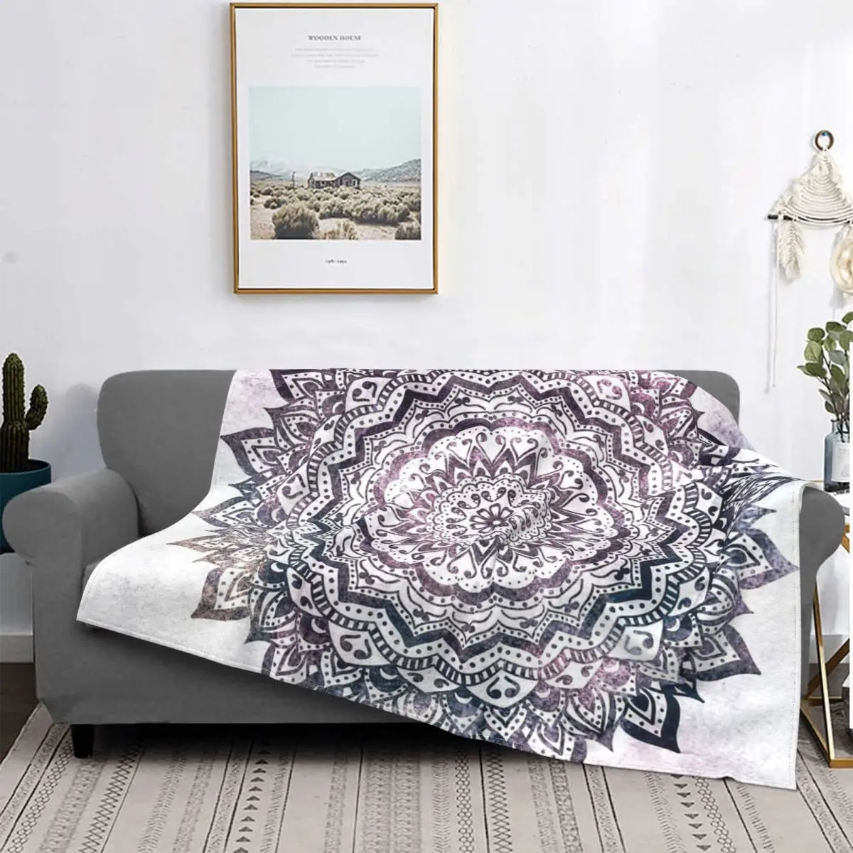 

JEWEL-Manta de MANDALA para cama, edredón a cuadros, manta para sofá, manta de Picnic, colchas y colcha