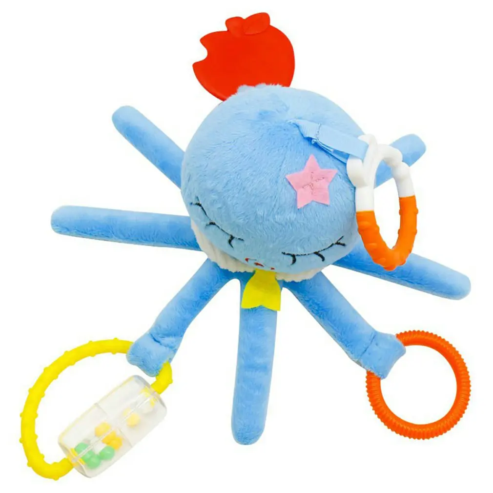 

Newborn Stroller Pendant Newborn Lathe Rattle Bed Bell Puzzle Appease Octopus Doll Teether Toys Soothing Teething Toys