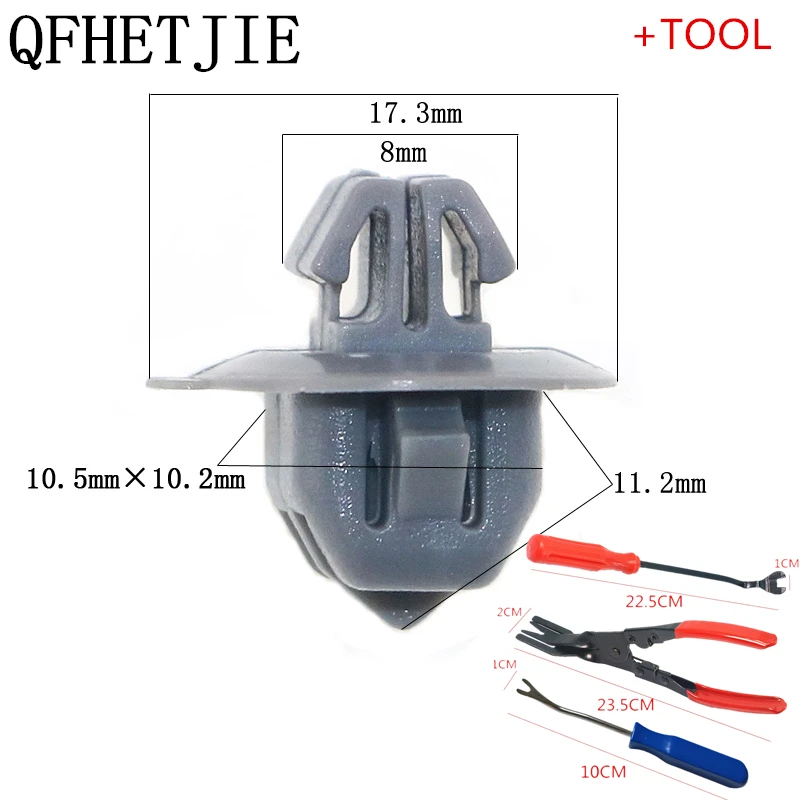 

Car repair parts 100 pcs Car Fasteners Fender Card Buckle Lined With Card Clips Leaf Plate Fixed Buckle And disassembly tools