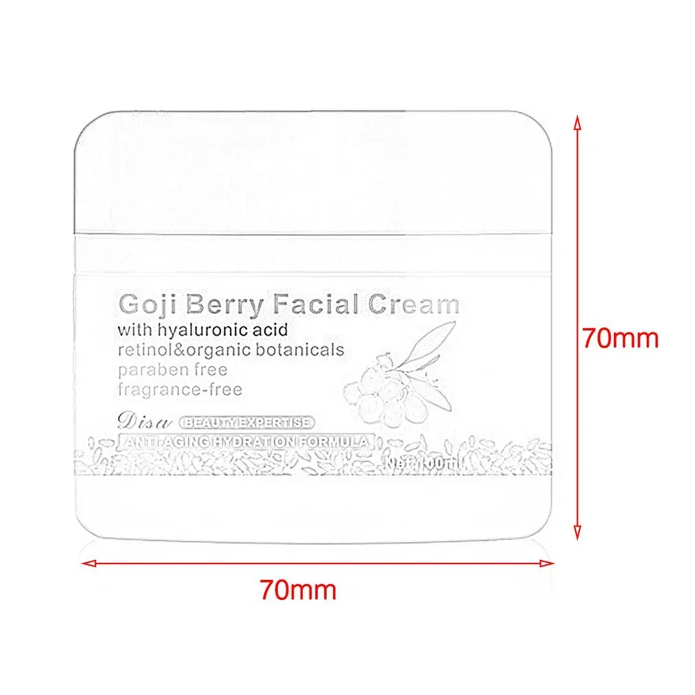 

Goji Berry Facial Cream With Hyaluronic Acid Paraben Free Fragrance Anti-oxidation Anti-aging Skin Firming face massage freeship