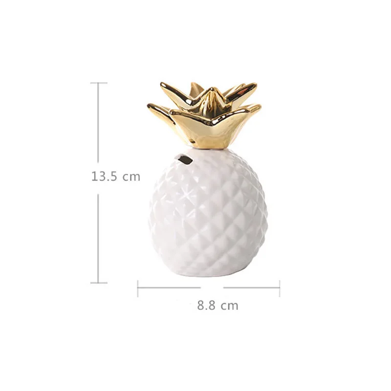 

Pineapple Piggy Bank Saving Pot Ceramic Money Box Pineapple Crafts Creative Desktop Decoration Home Decoration Accessories