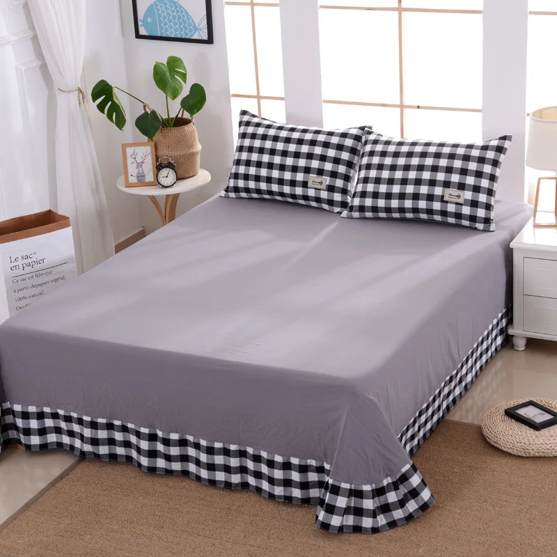 Claroom красная клетчатая юбка-кровать простая Мягкая юбка для кровати Комплект