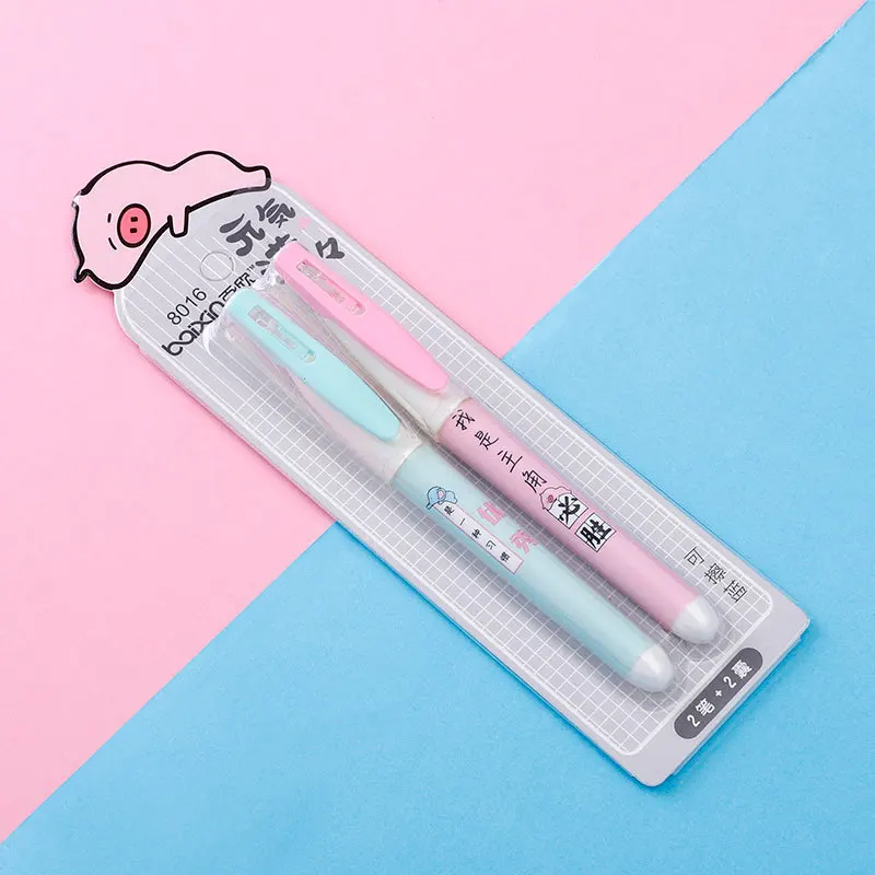 

Fountain Pens 1PC Fresh Posture Plastic Student Pen Set Writing Calligraphy Ink Bag Pen Test Student Office Stationery