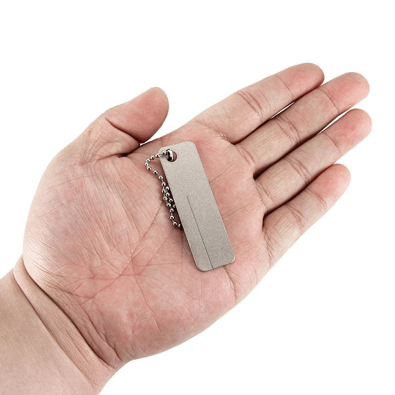 Карманный алмазный камень точилка брелок Рыбный крючок пилка для ногтей