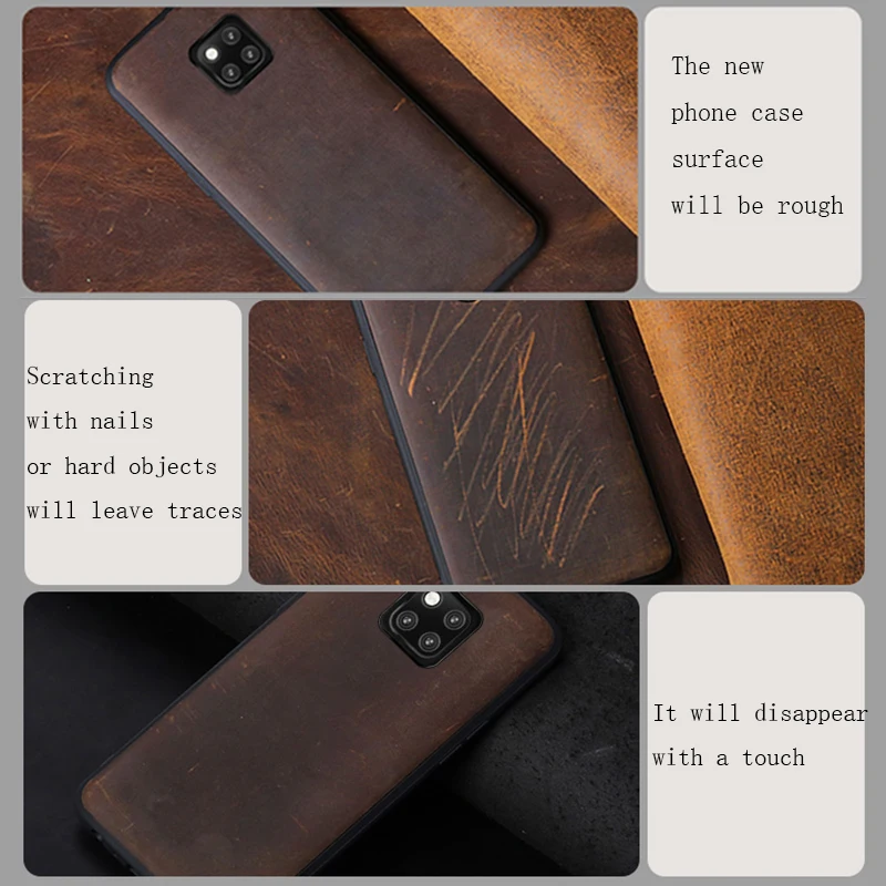 Retro Leather phone case for Huawei mate 20 10 Lite 9 pro Genuine leather fundas huawei y9 2019 y7 honor 20pro | Мобильные телефоны